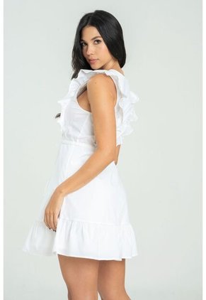 Vestido Corto Analhee Blanco Ragged Pf11511332