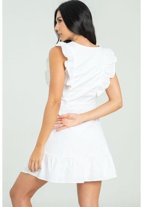 Vestido Corto Analhee Blanco Ragged Pf11511332