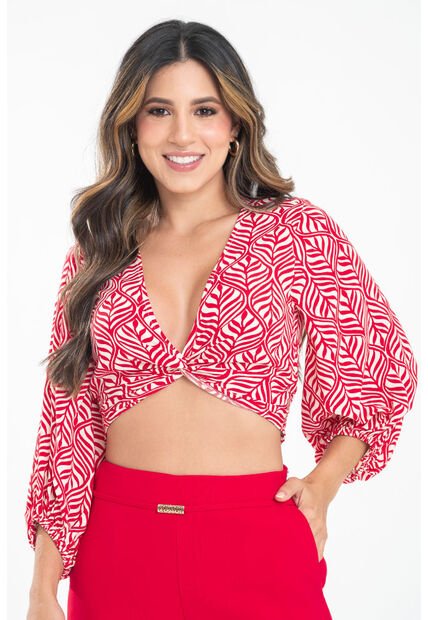 Blusa Casey Rojo Ragged Pf31113518