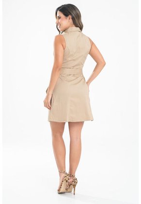 Vestido Corto Zhurie Beige Ragged Pf31511505