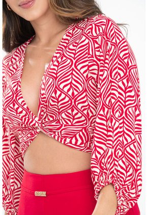 Blusa Casey Rojo Ragged Pf31113518