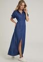 Vestido Velino Azul Ragged Pf51510126 de Ragged