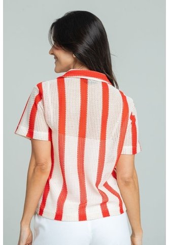Camisa Tejida Rayas Rojo Ragged Pf11113175 Ragged