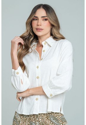 Camisa Amanhu Beige Ragged Pf11113088