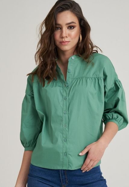 Camisa Camelia Verde Ragged Pf11112522
