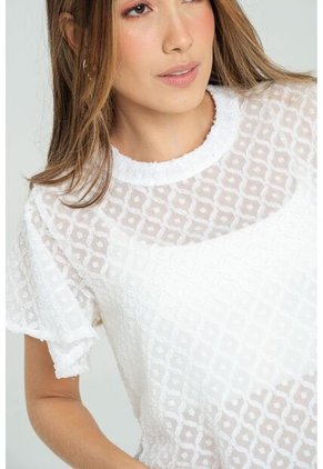 Blusa Hayzel Blanco Ragged Pf11112969