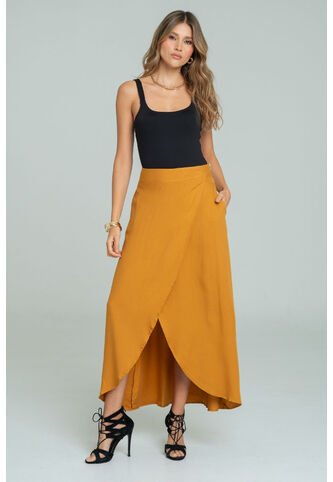 Falda Malbec Amarillo Ragged Pf11320528 Ragged