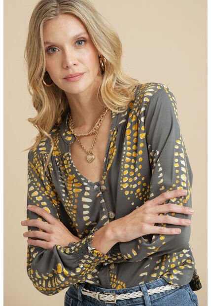 Blusa Melan Gris Ragged Pf11113116