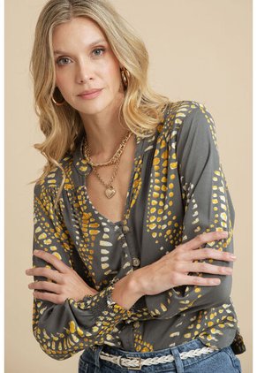 Blusa Melan Gris Ragged Pf11113116