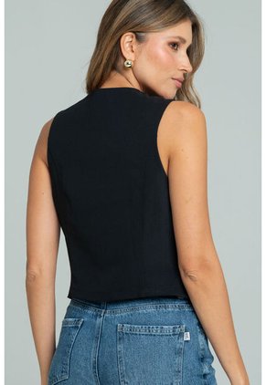 Blusa Dina Negro Ragged Pf11113104