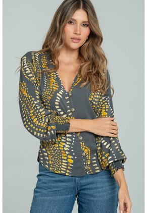 Blusa Melan Gris Ragged Pf11113116