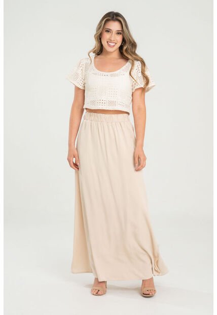 Falda Larga Stella Beige Ragged Pf31320352