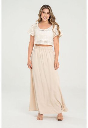 Falda Larga Stella Beige Ragged Pf31320352