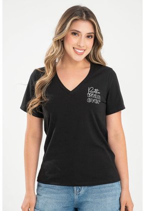 Camiseta Better Negro Ragged Pf31122314
