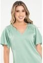 Blusa Satin Verde Ragged Pf31113493 de Ragged