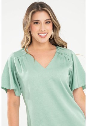Blusa Satin Verde Ragged Pf31113493