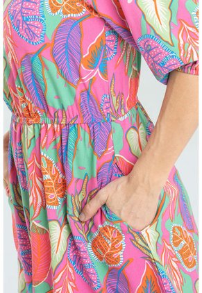 Vestido Napoles Fucsia Ragged Pf11511300