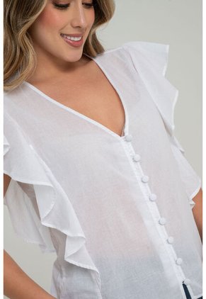 Blusa Rosalia Blanco Ragged Pf31113509