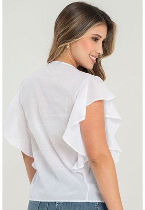 Blusa Rosalia Blanco Ragged Pf31113509