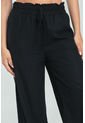 Pantalon Ancho Lino Negro Ragged Pf11310787 de Ragged