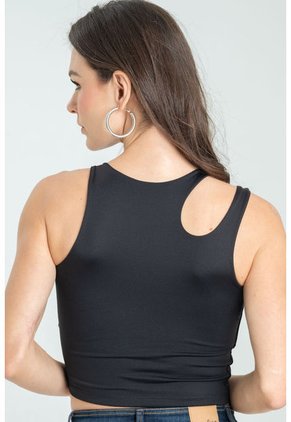 Top Francesca Negro Ragged Pf13120753