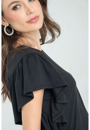 Camiseta Montal Negro Ragged Pf21120042