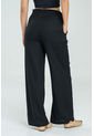 Pantalon Ancho Lino Negro Ragged Pf11310787 de Ragged
