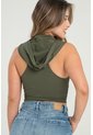 Crop Top Capucha Verde Ragged Pf31122311 de Ragged
