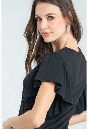 Camiseta Montal Negro Ragged Pf21120042