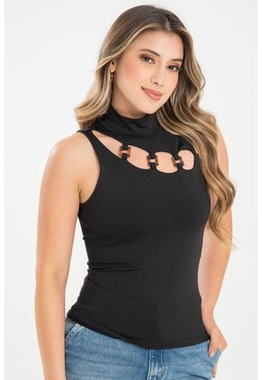 Top Veneza Negro Ragged Pf31122312