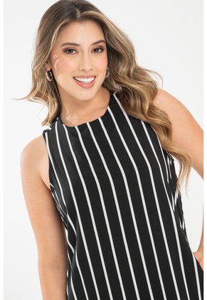 Vestido Corto Mahija Negro Ragged Pf31511495
