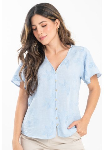 Blusa Maggie Azul Ragged Pf31113536 Ragged