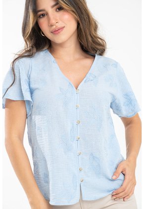 Blusa Maggie Azul Ragged Pf31113536