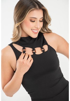 Top Veneza Negro Ragged Pf31122312