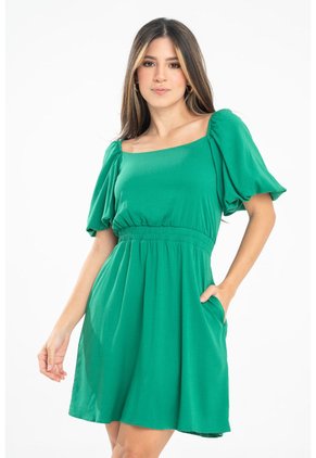 Vestido Corto Hartoon Verde Ragged Pf31511473