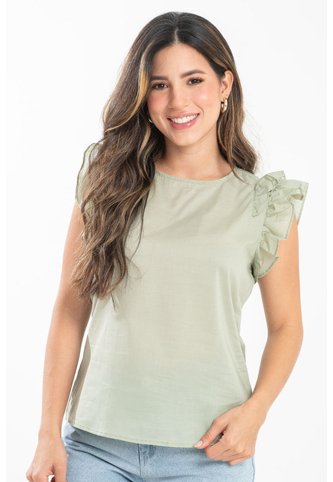 Blusa Vainilla Verde Ragged Pf31113535 Ragged