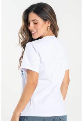 Camiseta Wine Blanco Ragged Pf31122319