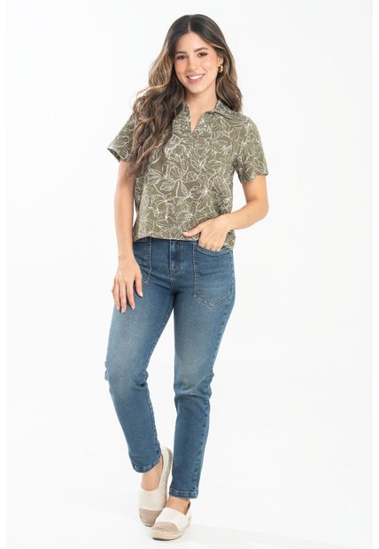 Blusa Spring Verde Ragged Pf31113532
