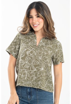 Blusa Spring Verde Ragged Pf31113532