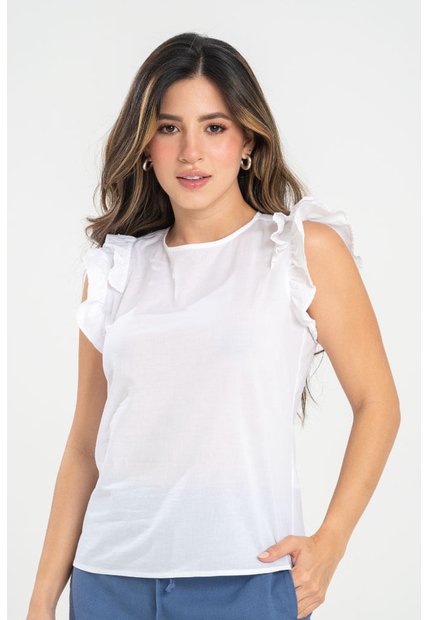 Blusa Vainilla Blanco Ragged Pf31113535