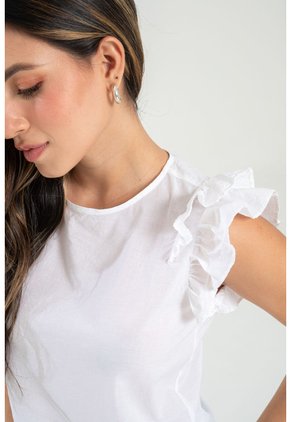 Blusa Vainilla Blanco Ragged Pf31113535