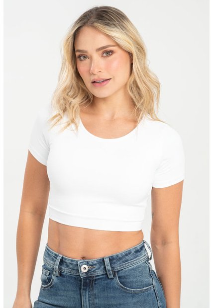 Crop Top Dhede Blanco Ragged Pf31122326
