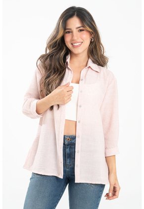 Camisa Mhavis Rosa Ragged Pf31113546