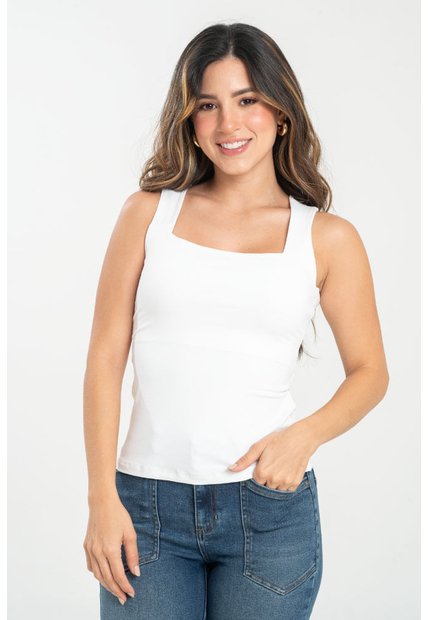 Top Dhione Blanco Ragged Pf31122328