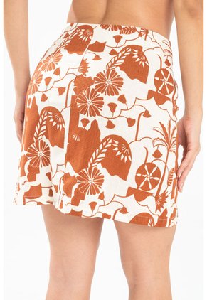 Falda Corta Gather Café Ragged Pf31320355