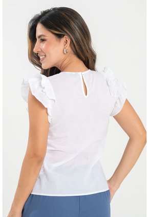 Blusa Vainilla Blanco Ragged Pf31113535