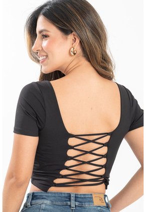 Top Canarias Negro Ragged Pf31122309