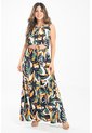 Vestido Largo Crescent Verde Ragged Pf31511468 de Ragged