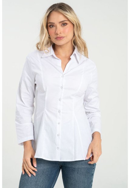 Camisa Gina Blanco Ragged Pf31113533