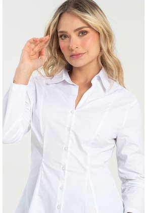 Camisa Gina Blanco Ragged Pf31113533